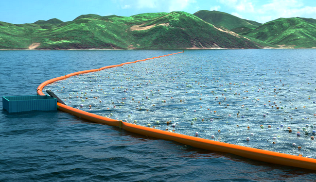 The world’s first ocean cleaning system will likely be deployed off Tsushima Island in Japan, where city officials are trying to come up with innovative ways to solve plastic pollution. Photo Credit: The Ocean Cleanup